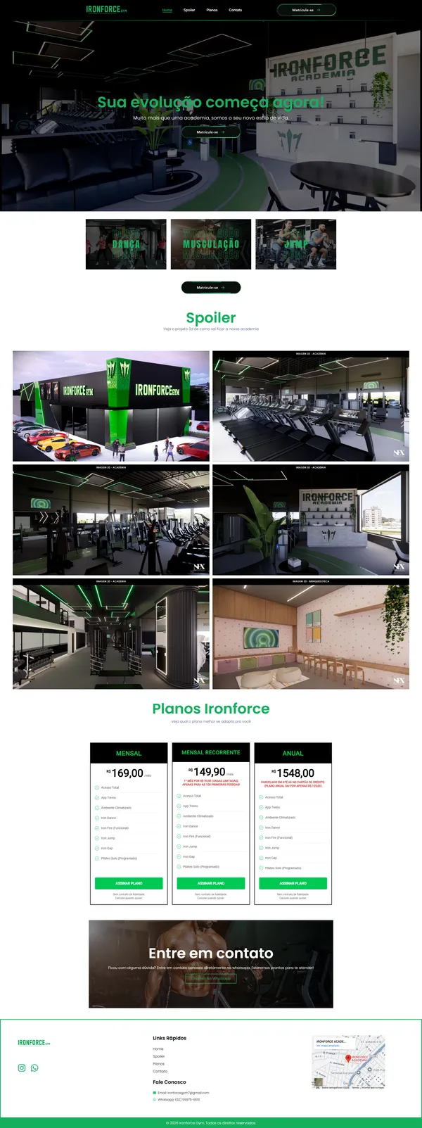 Projeto IronForce Gym - Academia